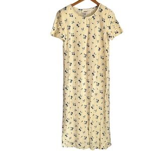 Vintage Talbots Floral Maxi Dress 8 Prairie Cottage Grandma 80s 90s Women's